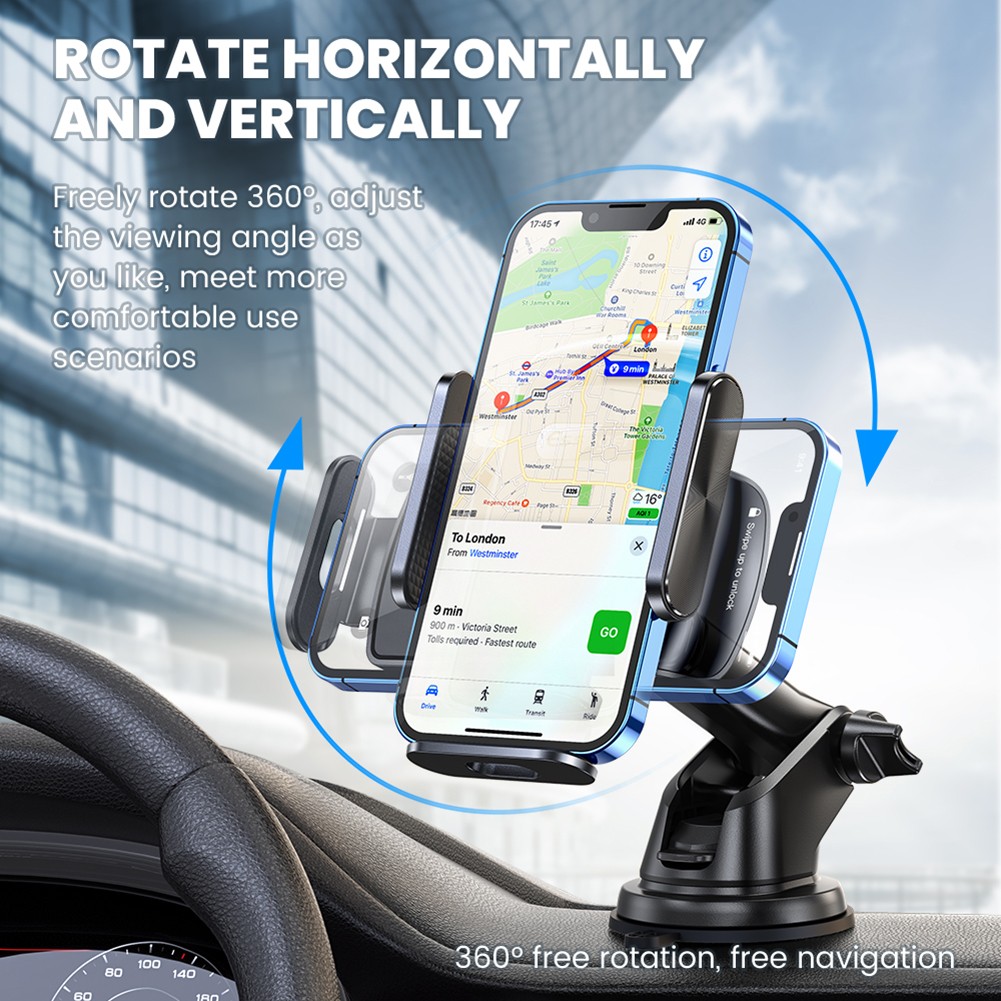 Universal Smart Car Phone Holder Suction Cup Stand Phone Holder 360 Degree Rotating GPS Stand for Samsung iPhone Xiaomi