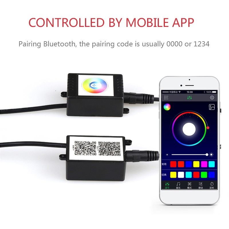 LED Car Underwater Lights Remote/APP Control Chassis Neon Lights RGB Flexible Strips Atmosphere Lamp Underwater System