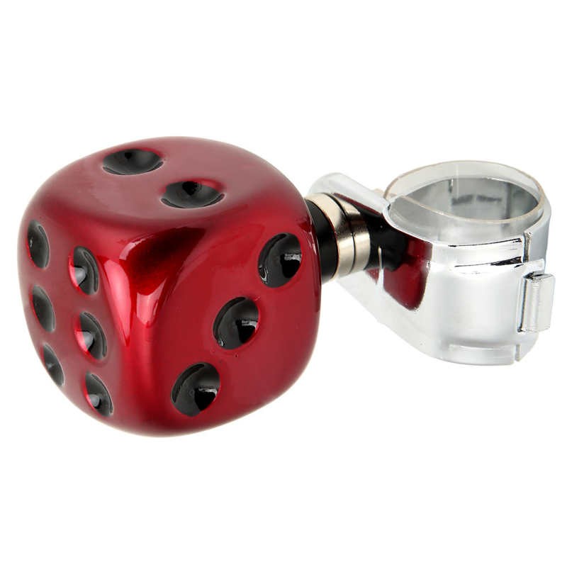 Steering Wheel Suicide Knob Creative Design Dice Shape Prevent Fatigue Power Handle Spinner Smooth Surface For Car Trucks