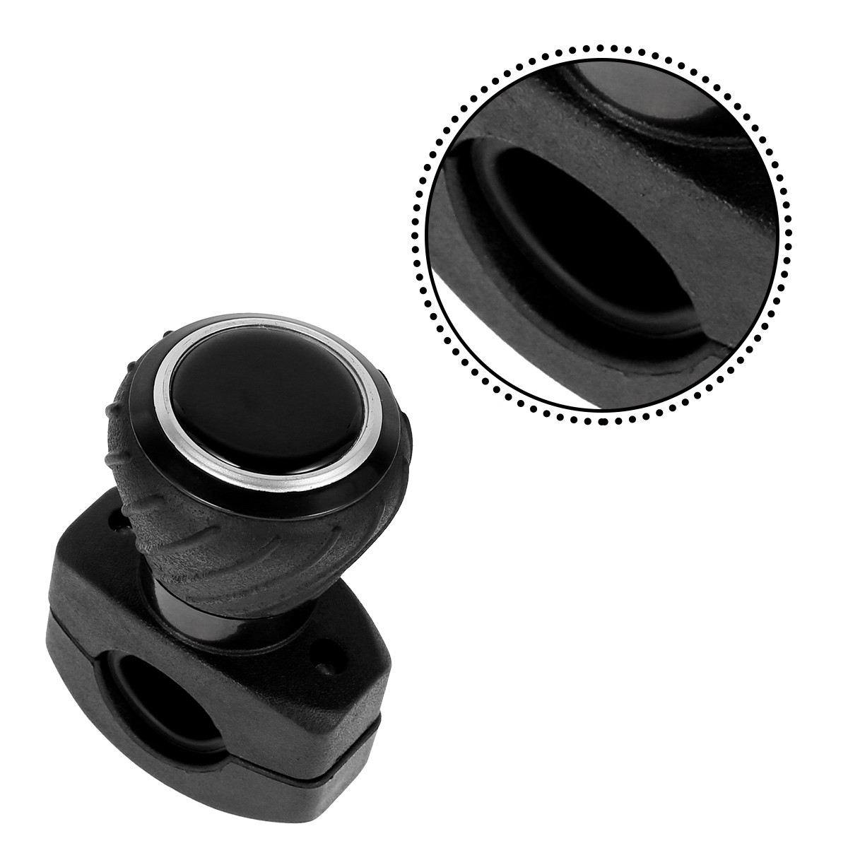 Steering Wheel Rotor Knob Universal Power Knob w/3 different length bolts for Cars Trucks Tractors Mowers Forklifts Black