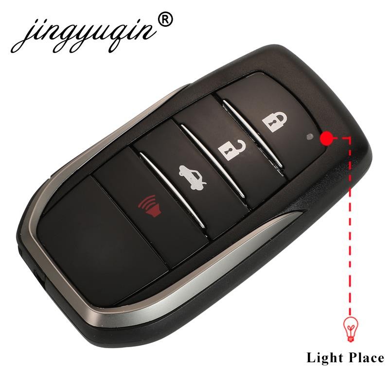 Jinyuqin 2/3/4 Buttons Remote Key Fob Shell For Toyota Fortuner Prado Camry Rav4 Highlander Crown Smart Keyless Housing