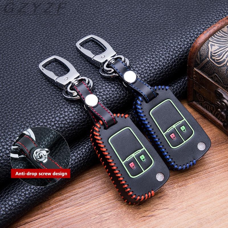 New Luminous Leather Car Key Case For Chevrolet Cruze Aveo Trax Opel Astra Corsa Meriva Zafira Antara J Mokka Badge For Buick