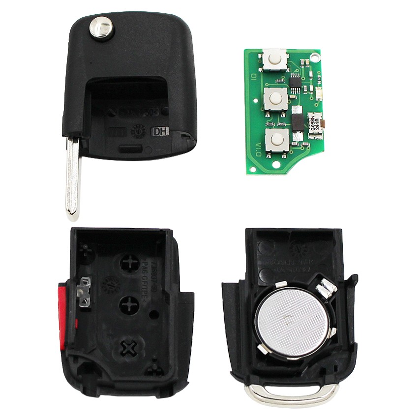 3+1 Button 315MHZ ID48 Chip Folding Flip Key Remote Control Transmitter for VOLKSWAGEN Golf CC Rabbit 1K0 959 753P 1K0959753P