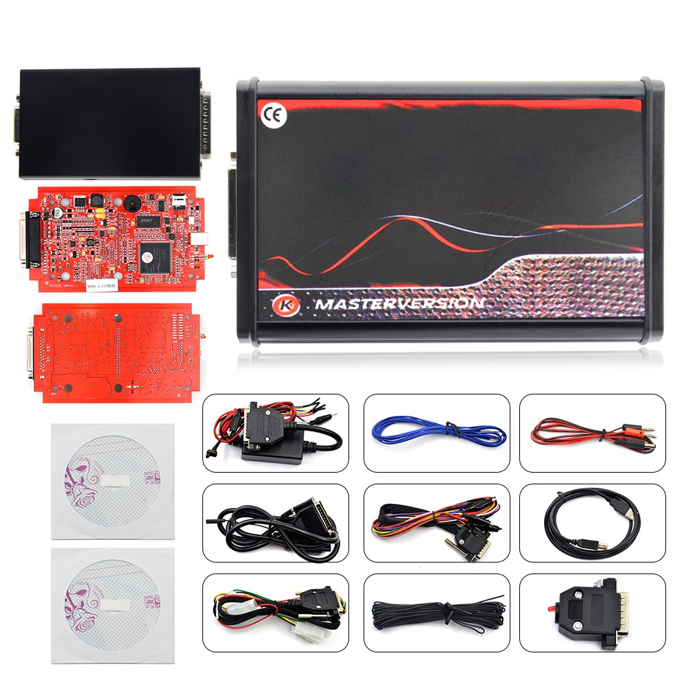 No Tokens Online 2.8 EU Red KESS KTAG V5.017 OBD2 Manager Tuning K-T V7.020 4 LED BDM Frame K-T Automotive ECU Programmer