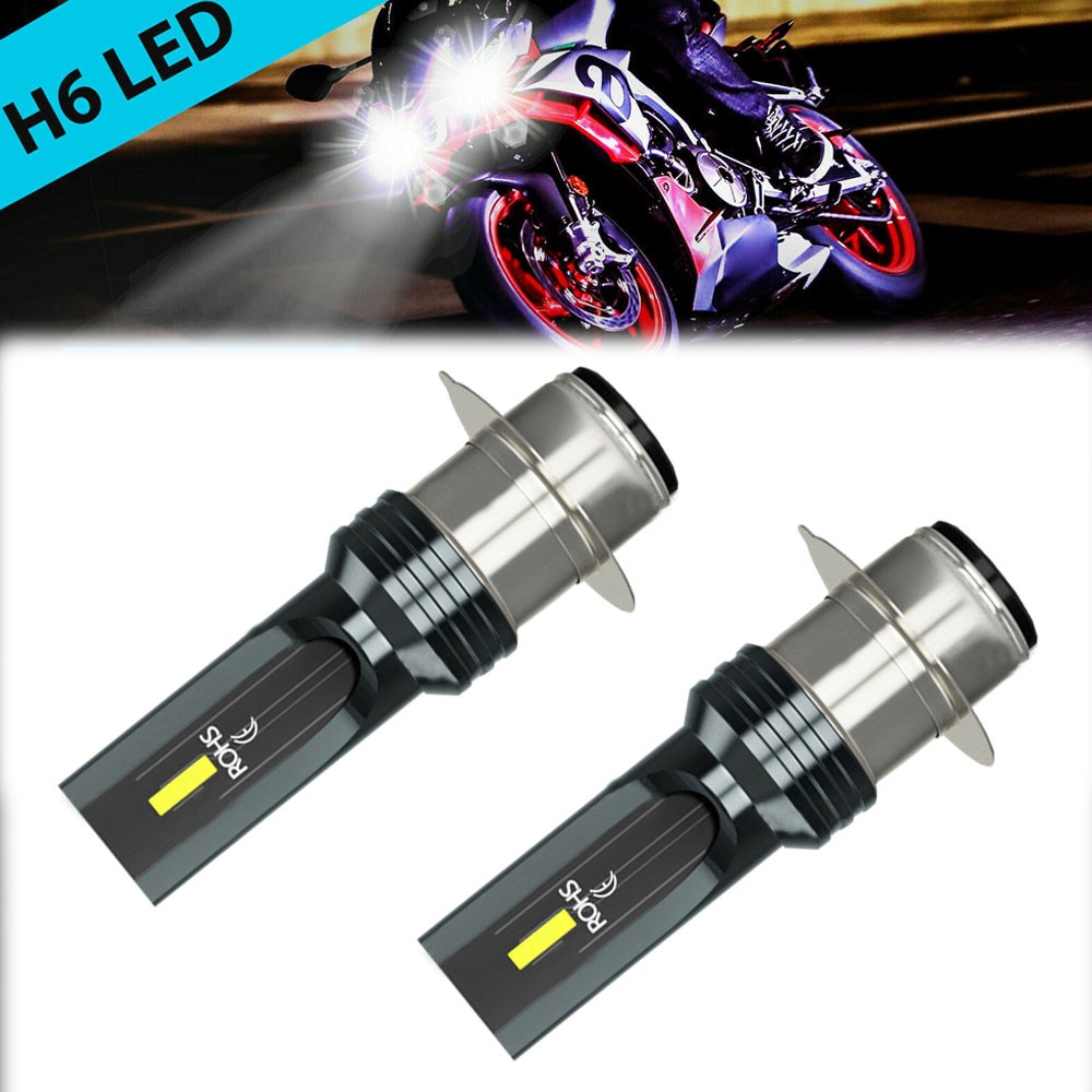 2pcs Universal 6000K White LED Headlights Kit H6 H6M For Yamaha Banshee 350 1987-2006 Exterior Parts Car Accessories