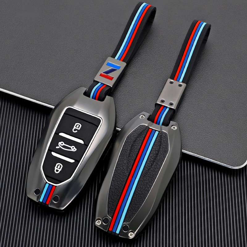 Car Key Shell Metal Case For Peugeot 207 3008 208 308 2008 307 508 5008 407 301 206 Citroen Allroad Zinc Alloy Car Key Bags Covers