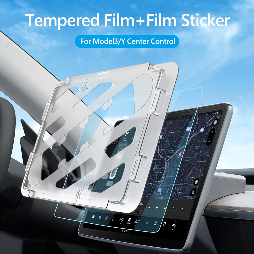 Tempered Glass Screen Protector For Tesla Model 3 Y Navigation Touch Screen Protector Anti Blue Light Protective Film Car Accessories