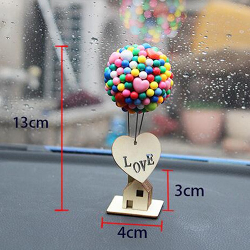 Flying House Balloon Car Decoration Center Console Interior Decor Home Party Desktop Ornaments Birthday Cake Decoration