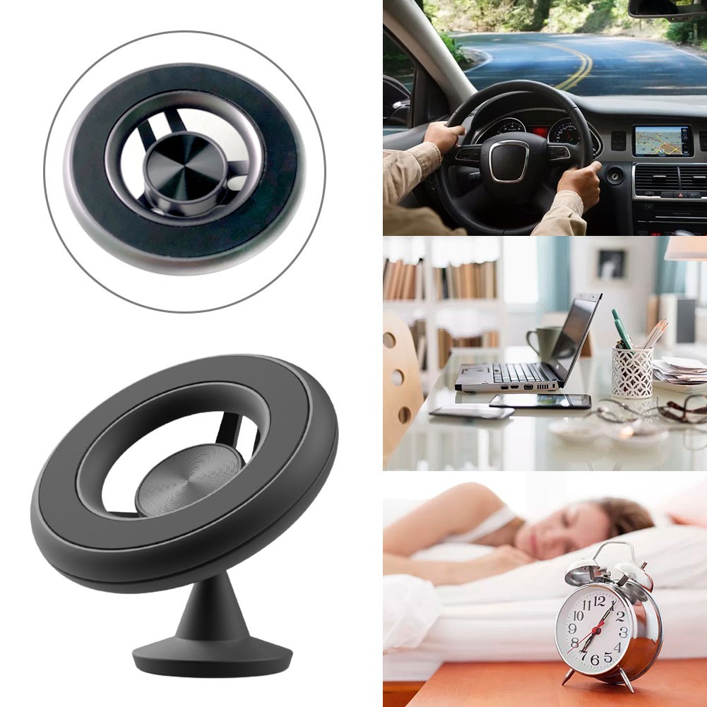 Aluminum Alloy Car Desk Phone Holder with Dashboard Mount Holder 360 Rotation Global Positioning Strong Magnetic Gift Accessories