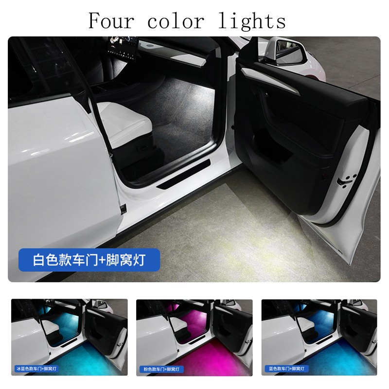 Ultra Bright Ambient LED Light For Tesla Model X S 3 Car Door Fotoil Atmosphere Interior Decorative Lamp Auto Trunk Lighting
