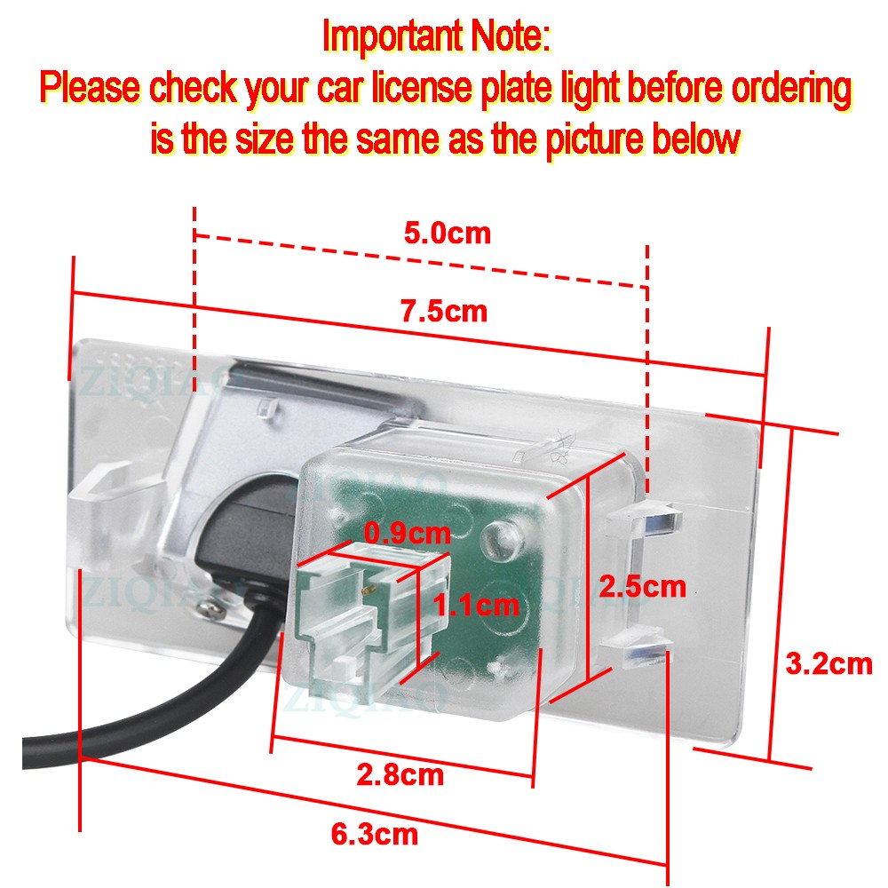 ZIQIAO for VW Polo Sedan 2014-2020 Touareg 2015-2020 Tiguan Sharan 2015 2016 Jetta 2019 2020 HD Reverse Camera HS120