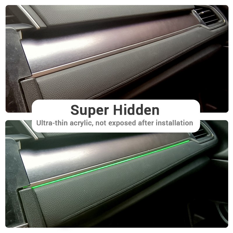 RGB Car Interior Lights For Toyota Honda Civic Subaru Mazda Mitsubishi Suzuki Acrylic Strips APP Auto Decorative Ambient Lights
