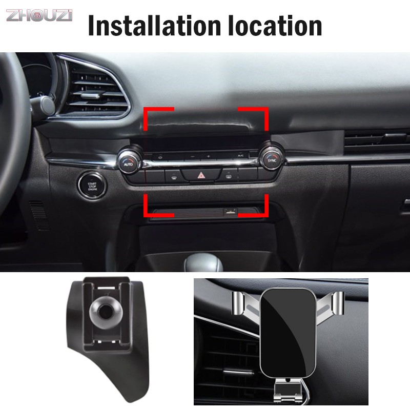 Car Mobile Phone Holder For Mazda CX30 CX 30 2020 Special Air Vent GPS Mounts Holder Gravity Navigation Bracket Car Accessories