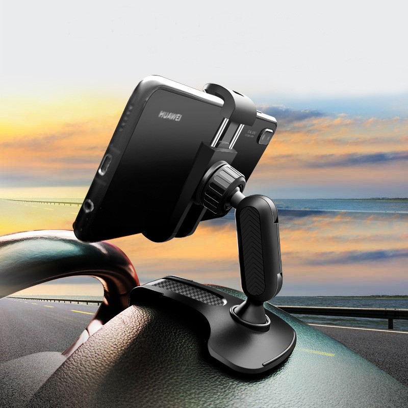 New Car Instrument Panel Snap On Car Mobile Phone Rearview Mirror Rack Navigation Hood Clip Rotating Car Mobile Phone Bracket