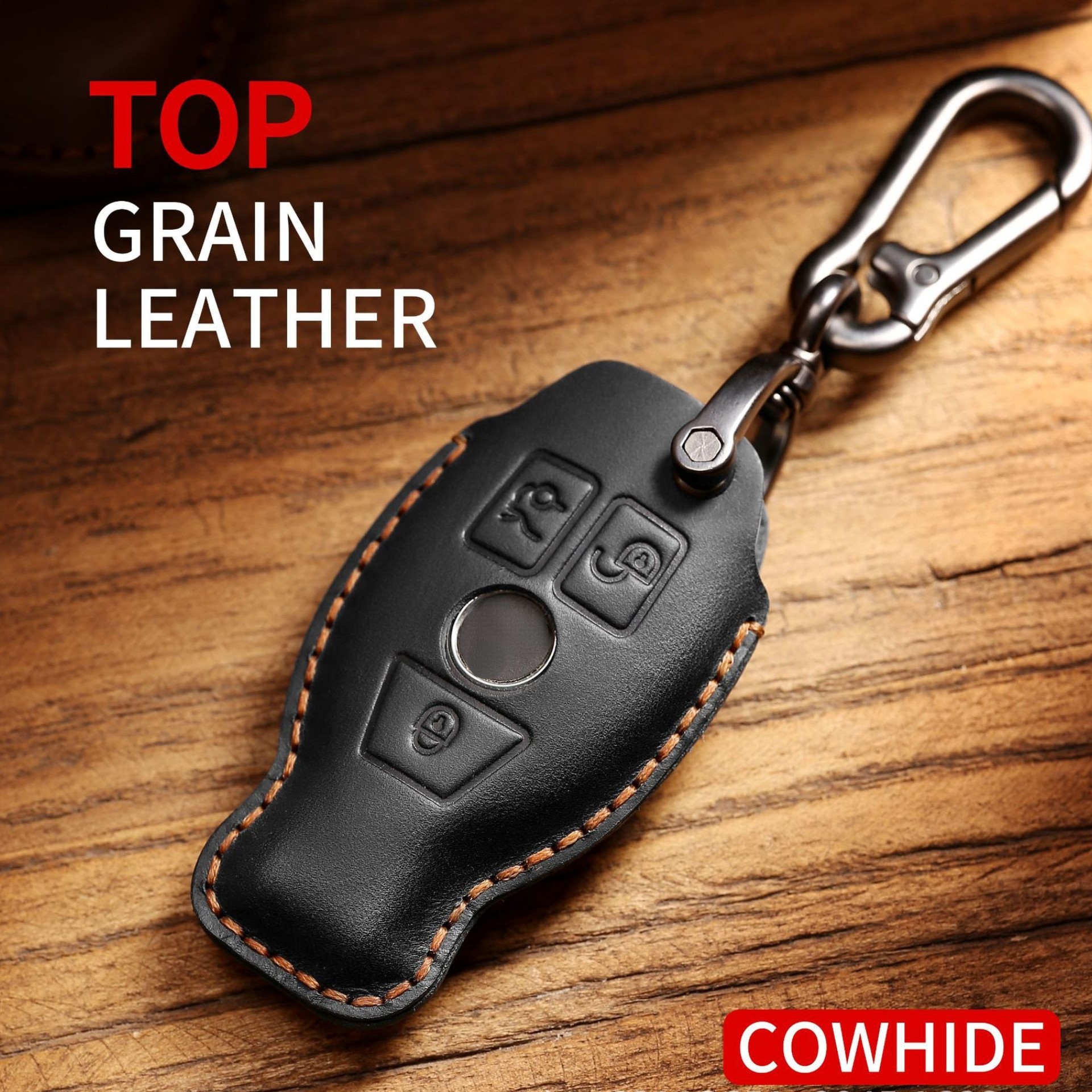 Luxury Leather Car Key Case Cover Fob Protector Key Chain Holder For Mercedes Benz E Class E300L Accessories Remote Keyring Bag