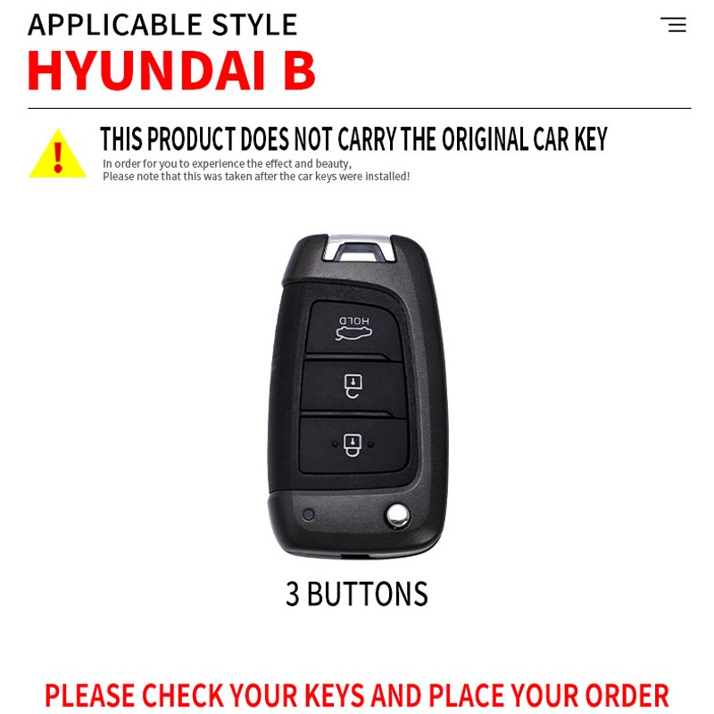 Car Key Case For Hyundai Elantra Solaris Tucson i30 i35 i40 KONA Genesis Santa Fe Azera Zinc Alloy Car Key Case Cover