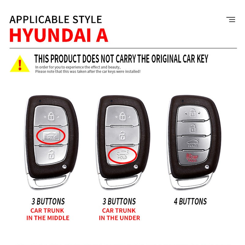 Car Key Case For Hyundai Tucson Sonata Elantra ix25 i10 ix35 Mistra 2013-2022 Zinc Alloy Remote Key Cover Case Accessories