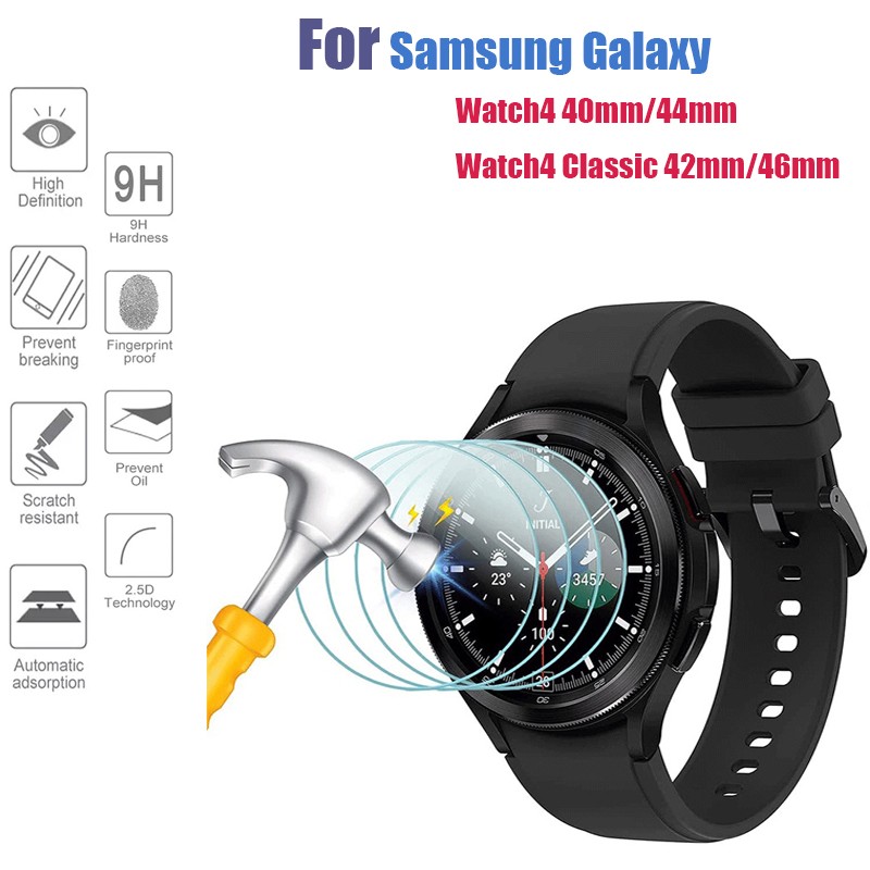 1-4pcs 9H Tempered Glass Screen Protectors For Samsung Galaxy Watch 4 40/44mm Classic 42/46mm Watch 4 Glass Protector Anti-scrach