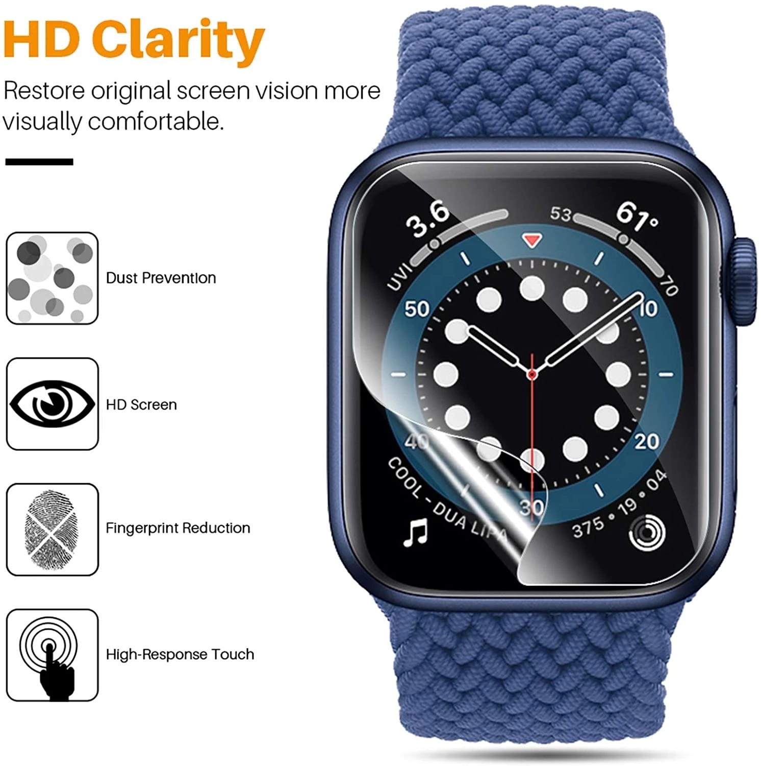 For Apple Watch 7 45mm 41mm Screen Protectors for iWatch Series 6 SE 5 4 3 2 1 38mm 42mm 40mm 44mm Hydrogel Protective Film