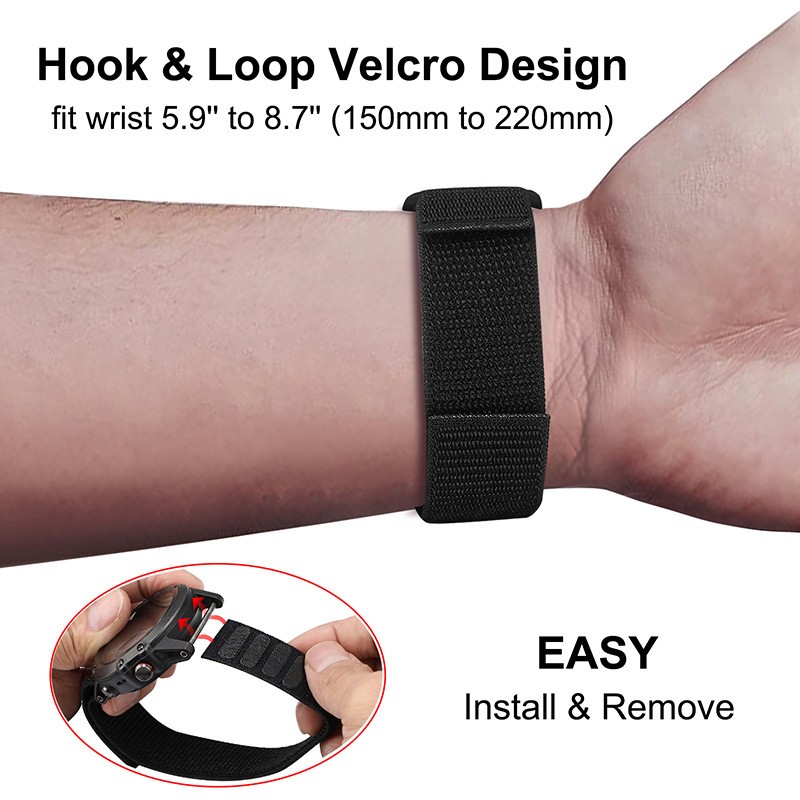 22mm 26mm Hook Loop Nylon Strap for Garmin Enduro Watch Band Fenix ​​6 6X Pro 5X Plus/TACTIX Delta/MK2i/Forerunner 945 Watchband