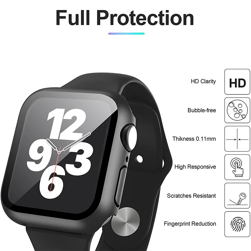 Tempered Glass Screen Protector For Apple Watch Series 7 6 5 4 SE 2020 41mm 45mm 44mm 40mm Iwatch S7 Protective Film Protection