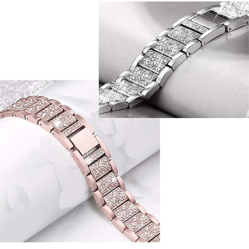 diamond case + strap for apple watch band 45mm 41mm 44mm 40mm 42mm 38mm stainless steel bracelet korea cover iwatch 5 4 3 SE 6 7