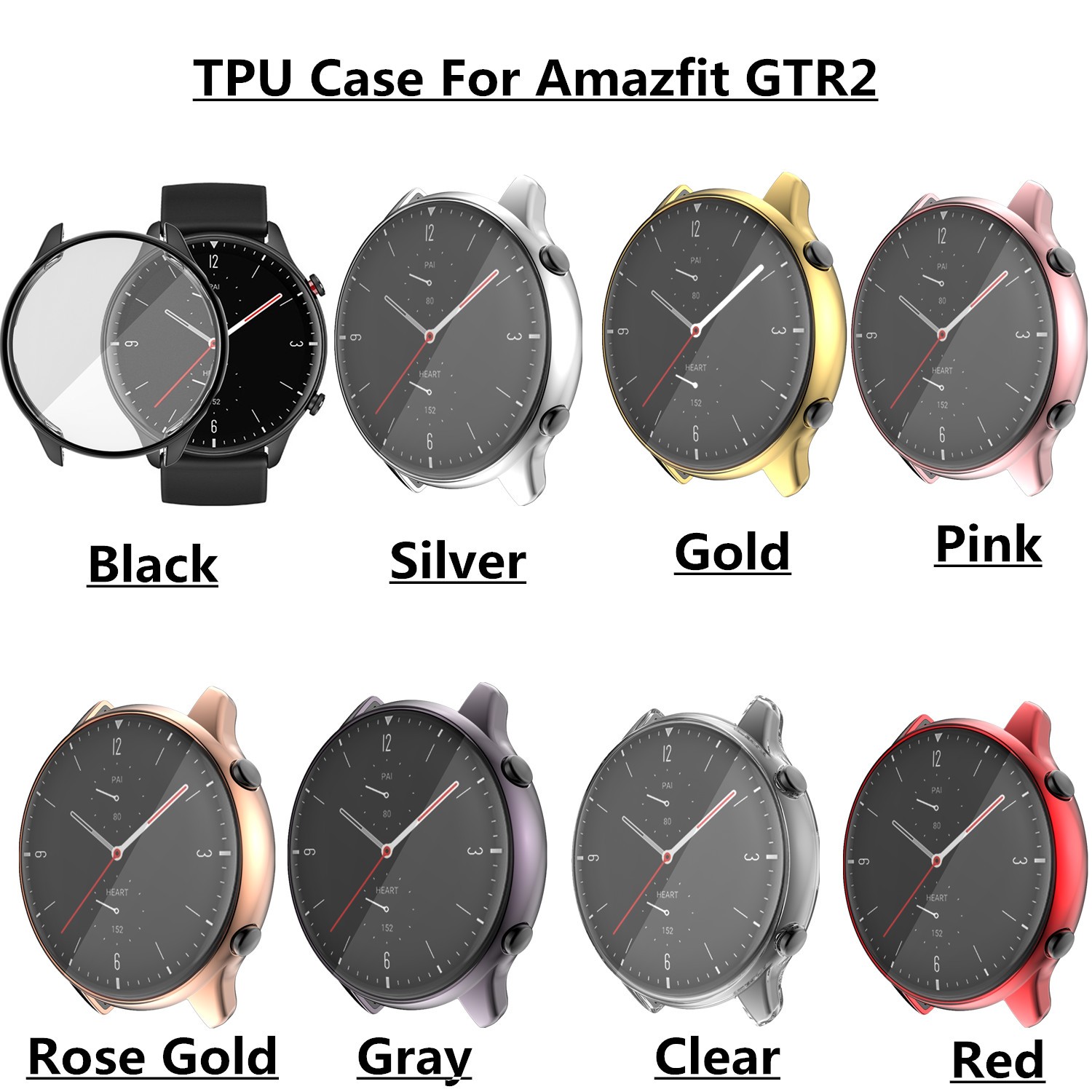 For Amazfit Gtr2 Case Cover Soft Silicone Full Protection Case Cover For Xiaomi Huami Amazfit Gtr2 Watch Accessories