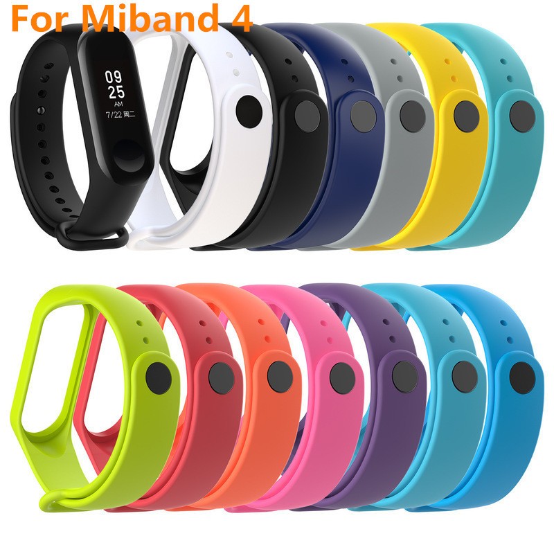 Sport Silicone Women Men Fashion MI Band 4 Strap For Xiaomi Miband 4 Watch Band Free Flim Screen Protector