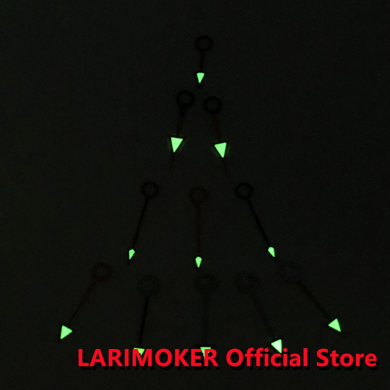 LARIMOKER Light Green GMT Hand Watch Fit Mingzhu DG 3804 Movement