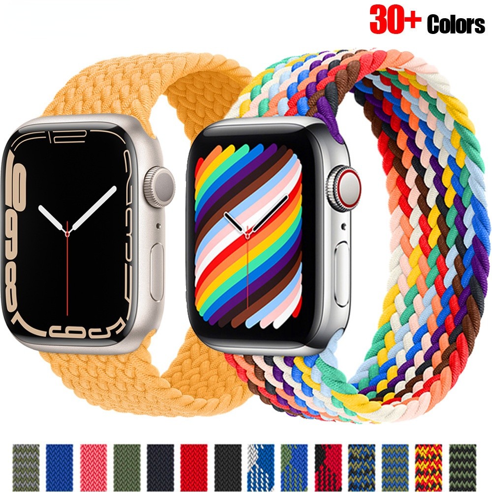 Braided Solo Loop Ring for Apple Watch Iwatch Serie 7 6 5 4 3 2 1 SE 40 41mm 42mm 44mm 45mm Applewatch Strap Bracelet Watchbands