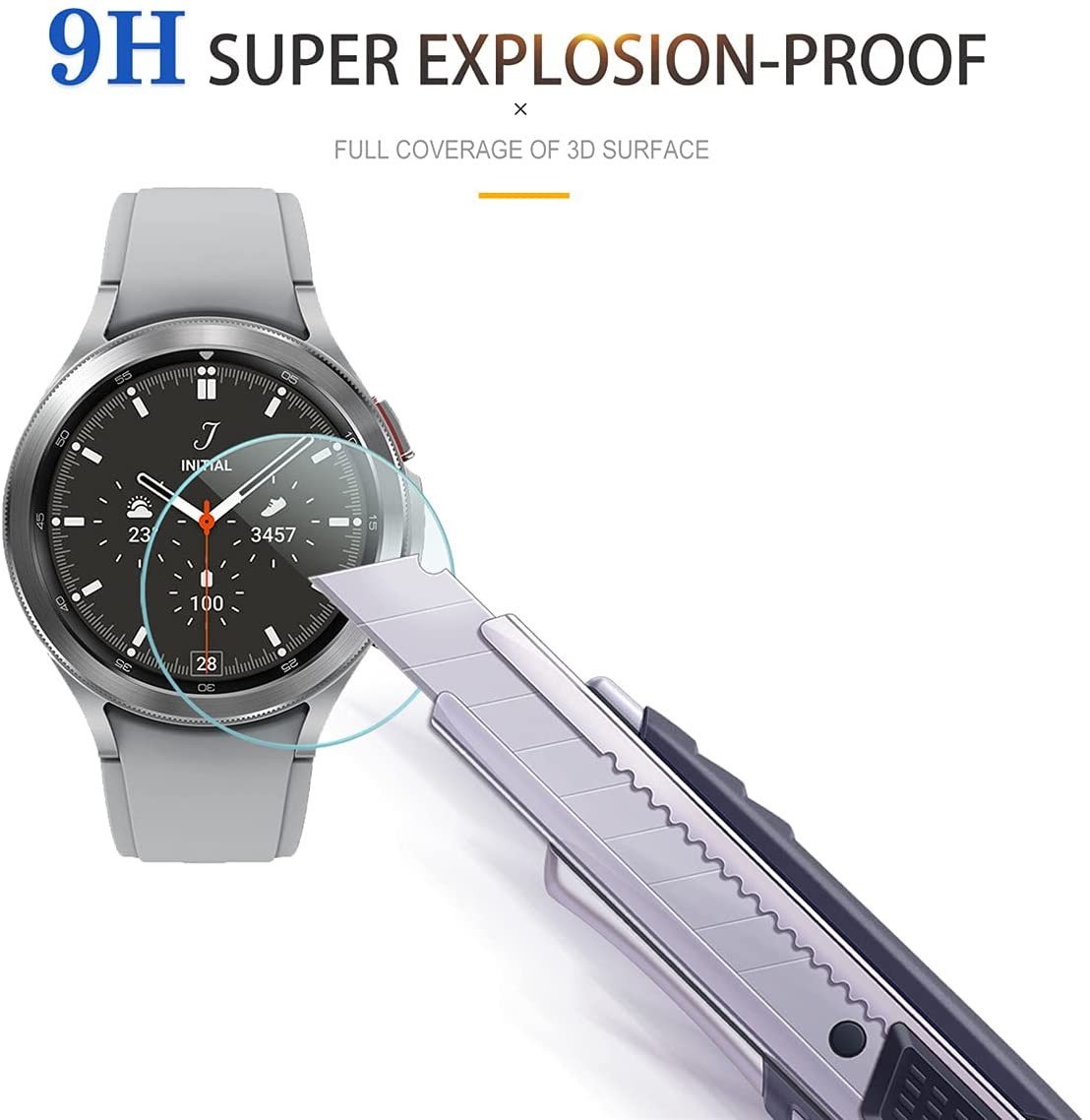 Tempered Glass Screen Protectors For Samsung Galaxy Watch 4 46mm 42mm Film Glass For Samsung Galaxy Watch 4 46mm 42mm 3-pack