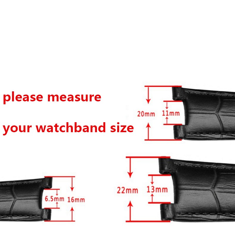 Eedulederen horlogeband voor GC polsband, 22*13mm, 20*11mm, toothed bar with stainless steel backing