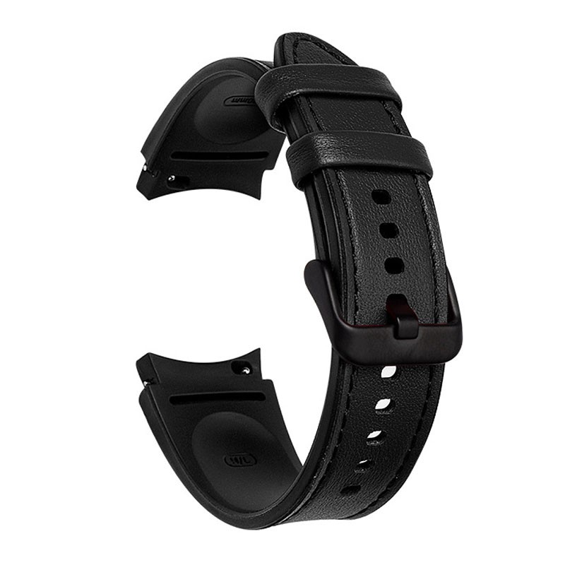 20mm Watch Strap For Samsung Galaxy Watch 4 44mm 40mm Pressure Line Leather Wrist Band Bracelet Galaxy Watch 4 Classic 46mm 42mm