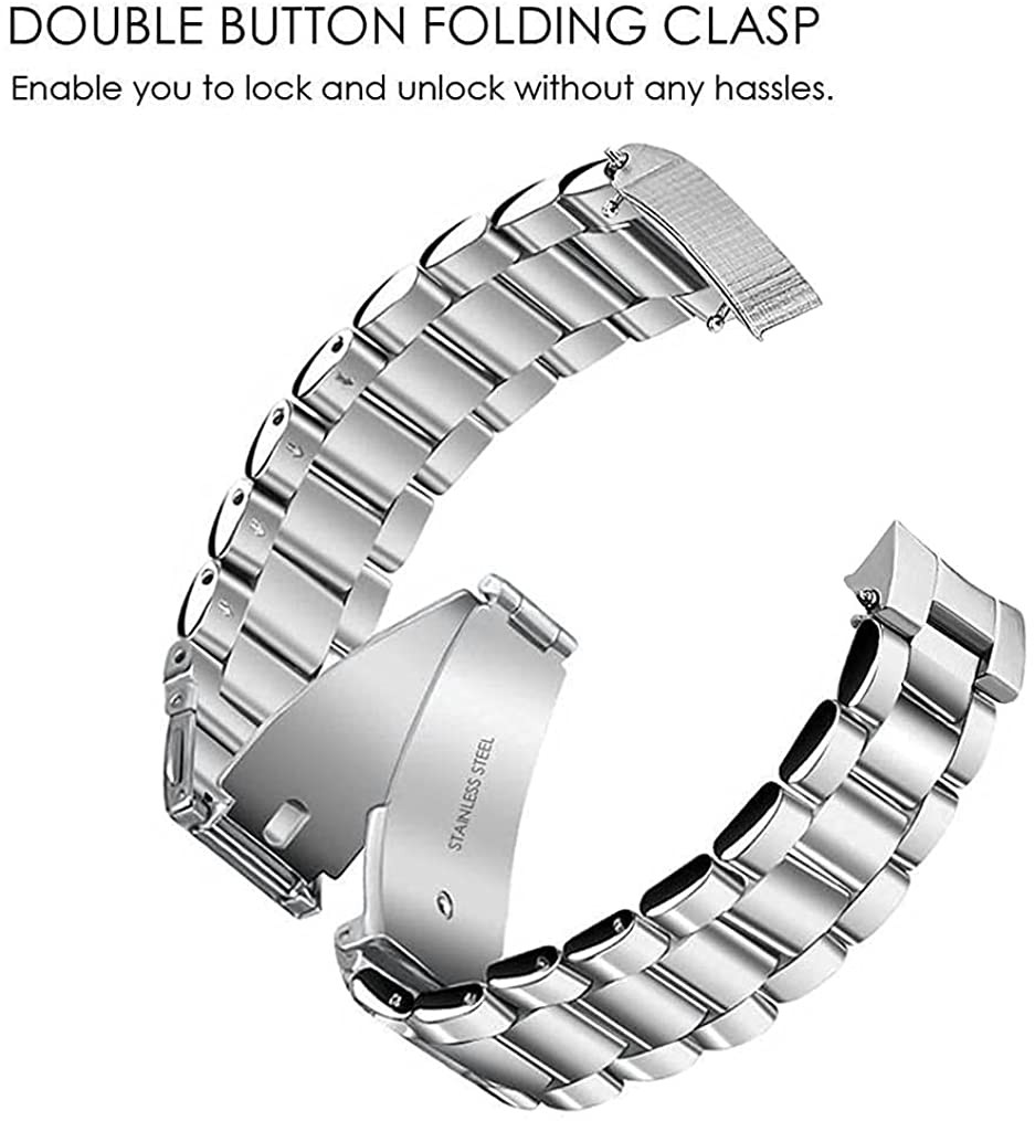 No Gaps Stainless Steel Strap For Samsung Galaxy Watch 4 Classic 46mm 42mm/Watch4 44mm 40mm Curved End Metal Bracelet Band