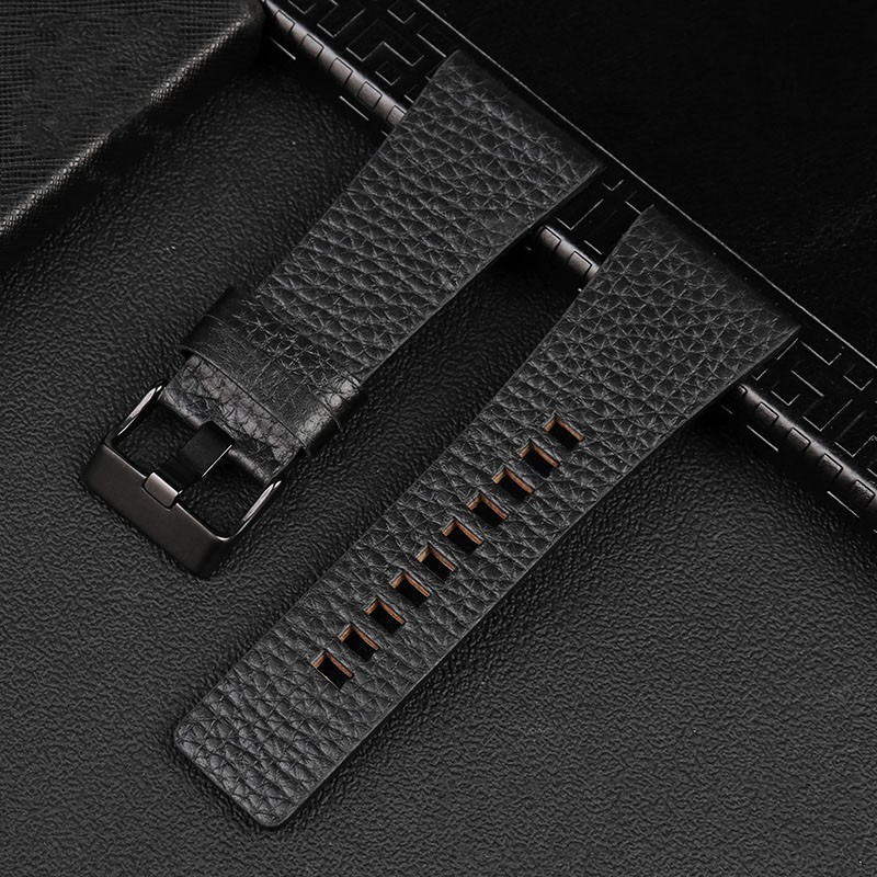 Genuine Leather Watchband for Diesel DZ7396DZ1206 DZ1399 DZ1405 Watch Band Litchi Grain 22 24 26 27 28 30 32 34mm Strap Bracelet