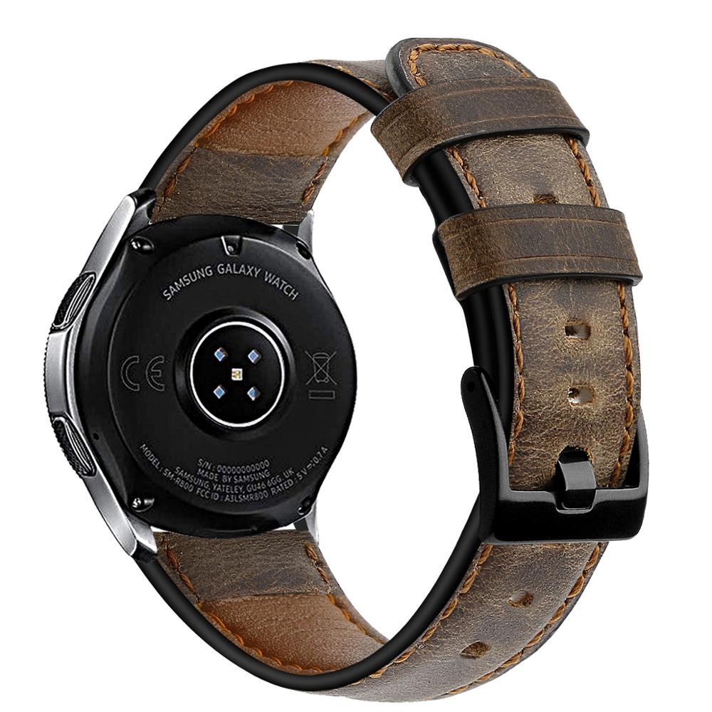 Genuine Leather Band For Samsung Galaxy Watch 3 45mm/46mm/Gear S3 Frontier 22mm Huawei Watch Band gt-2-2e-pro 46mm Strap