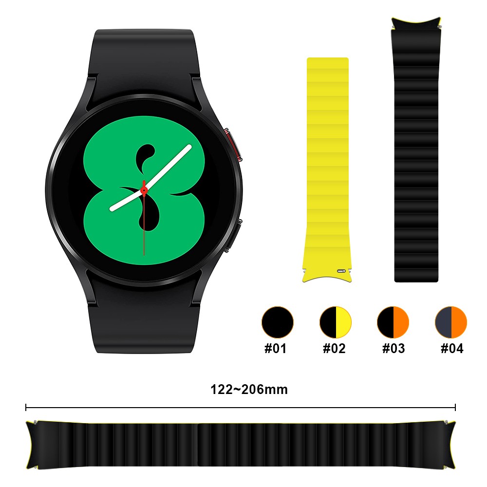 Silicone Magnetic Strap for Samsung Galaxy Watch 4 40mm 44mm Curved Interface Wrist Strap for Galaxy Watch 4 Classic 42mm 46mm