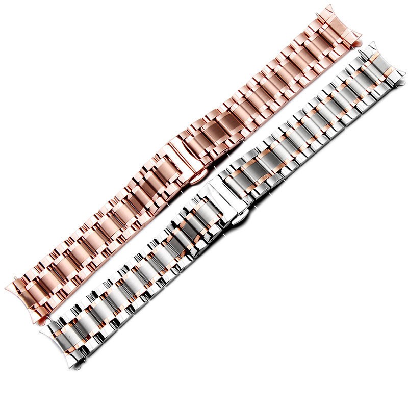 Curved End Stainless Steel Watchband For Tissot 1853 Couturier T035 14/16/17/18/22/24mm Watch Band Women Men Strap Bracelet