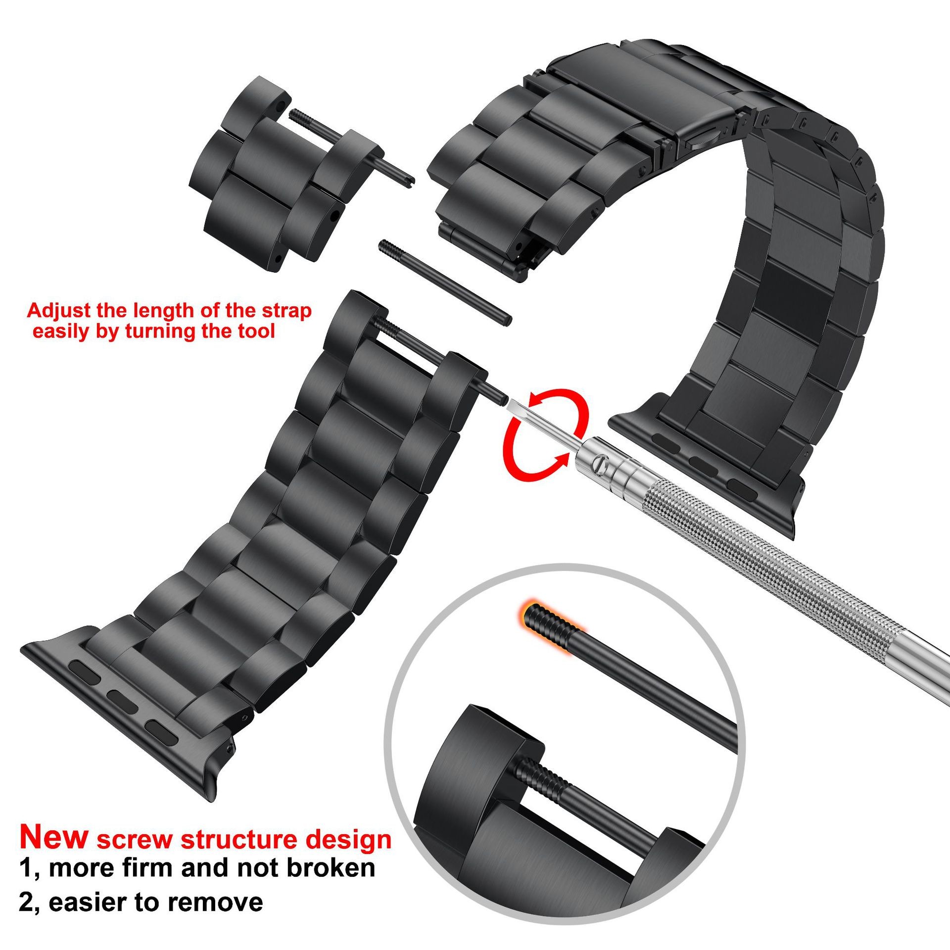 Titanium Strap for Apple Watch 7 41mm 45mm 6 5 4 SE 44mm 40mm Stainless Steel Replacement Strap for iwatch 3 2 1 42mm 38mm Band