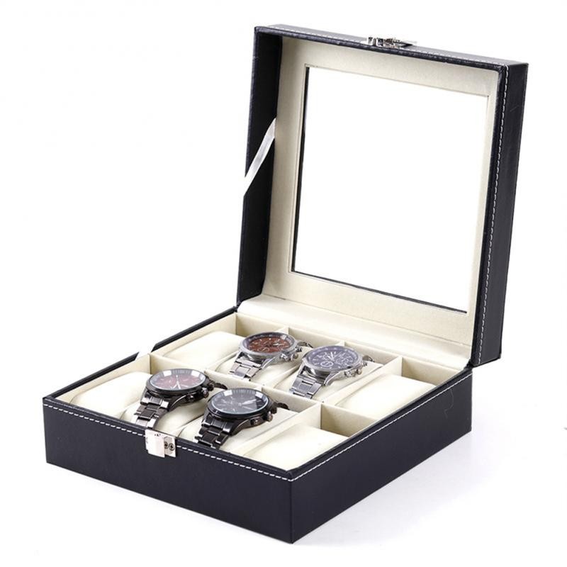 Watch Box 2/3/4/5/6/8/10 Grids PU Leather Watch Jewelry Box Storage Box Watch Packaging Organizer Jewelry Display Box