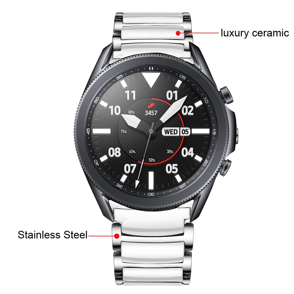 22mm 20mm Ceramic Metal Strap for Samsung Galaxy Watch 3 Gear S3 Huawei watch3/GT High-end Smart Watch Wristband for Amazfit GTR