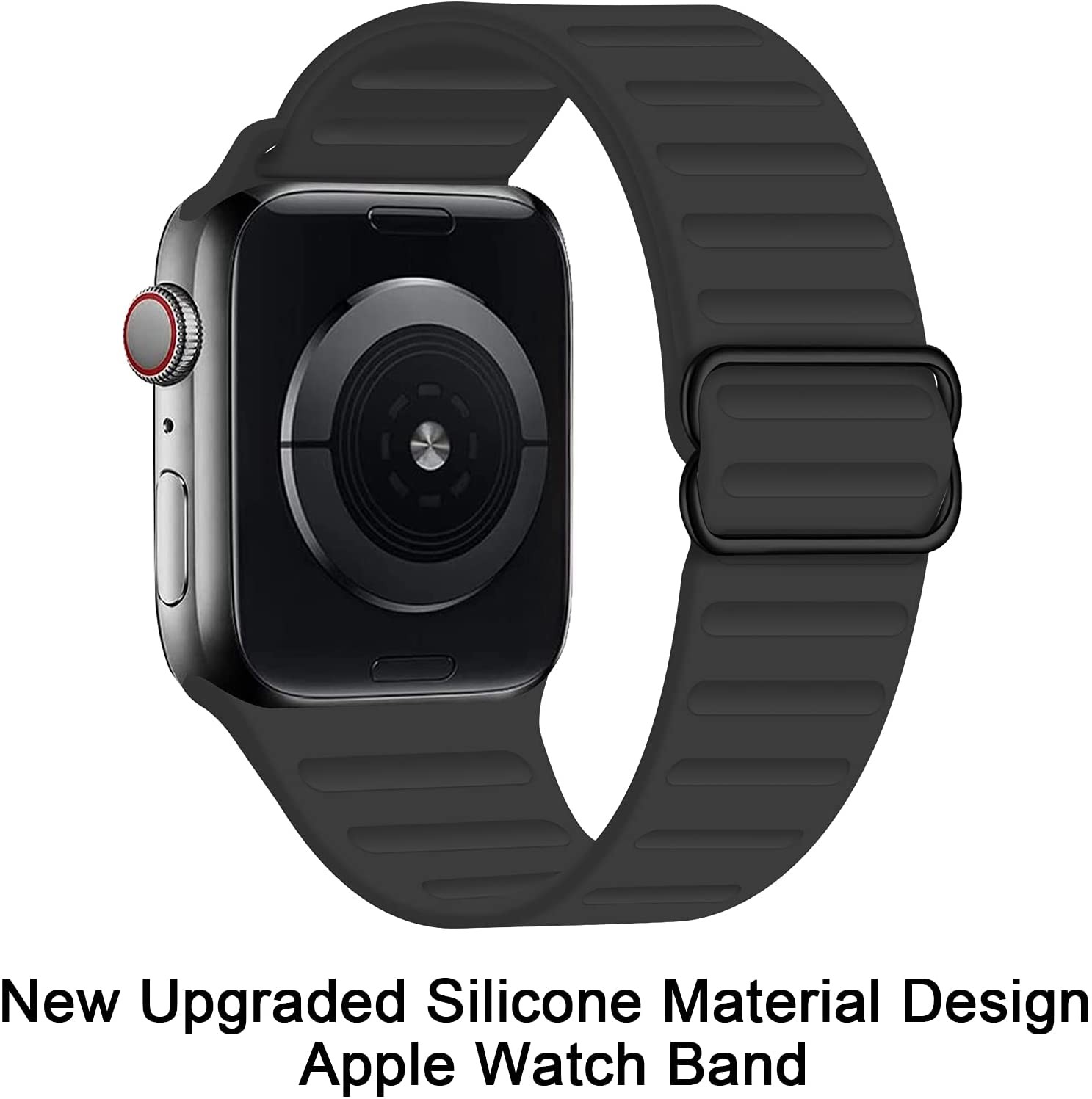 Adjustable Stretch Silicone Solo Loop Ring for Apple Watch 7 6 5 3 Se Sport Women Men Rubber Strap for Apple Watch 44 42 40 38