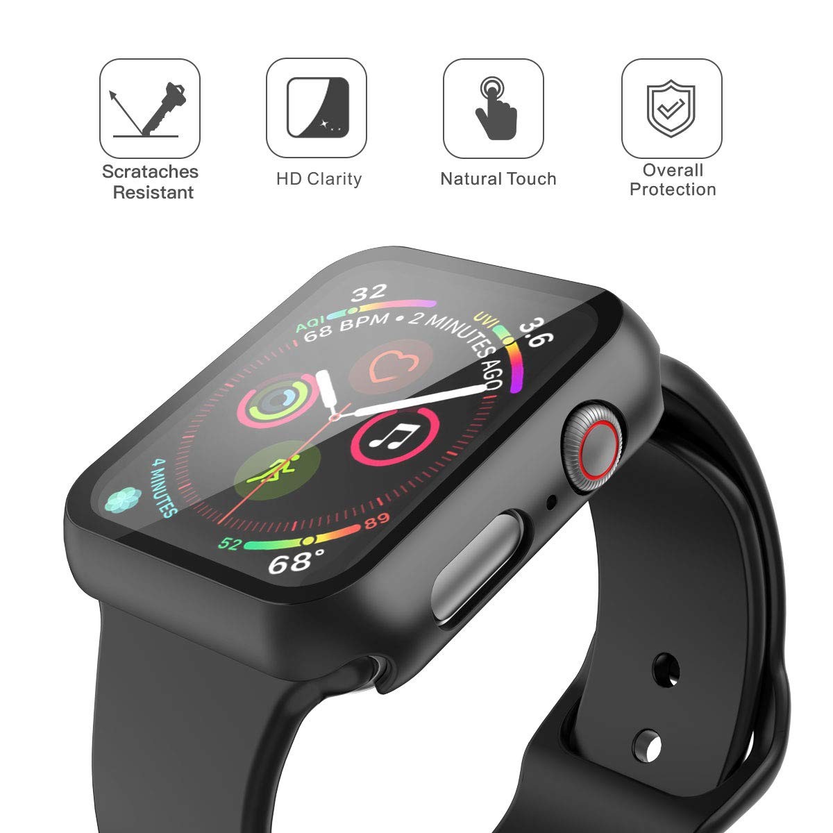 360 كامل الوفير الزجاج حامي الشاشة حالة غطاء ل أبل ووتش سلسلة 7 6 5 4 3 2 1 SE Applewatch IWatch 41 مللي متر 45 مللي متر 44 مللي متر 42 مللي متر