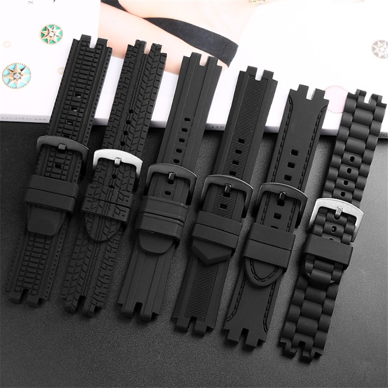 Soft Silicone Watchband for C-Casio PRG-300 330 PRW-3000 PRW-3100 PRW-6000 PRW-6100 Watch Band Black Rubber Watch Strap Bracelet