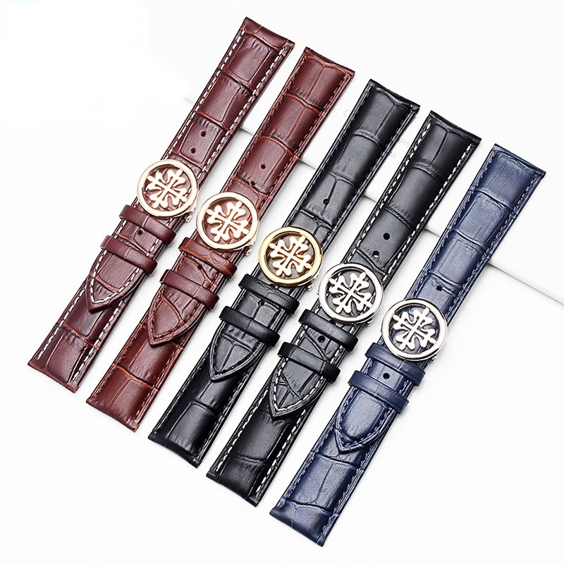 Leather Watch Strap For Patek Philippe Bomb 5167Ax Watch Crocodile Pattern Strap Butterfly Buckle Men And Women 19/20mm 22mm