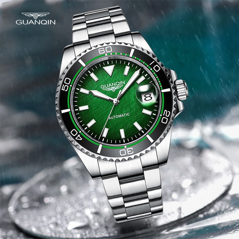 Guanqin Automatic Mechanical Watch NH35A Men's Watch Sapphire Fashion Sport Watch Stainless Steel Waterproof Luminous 2022 New