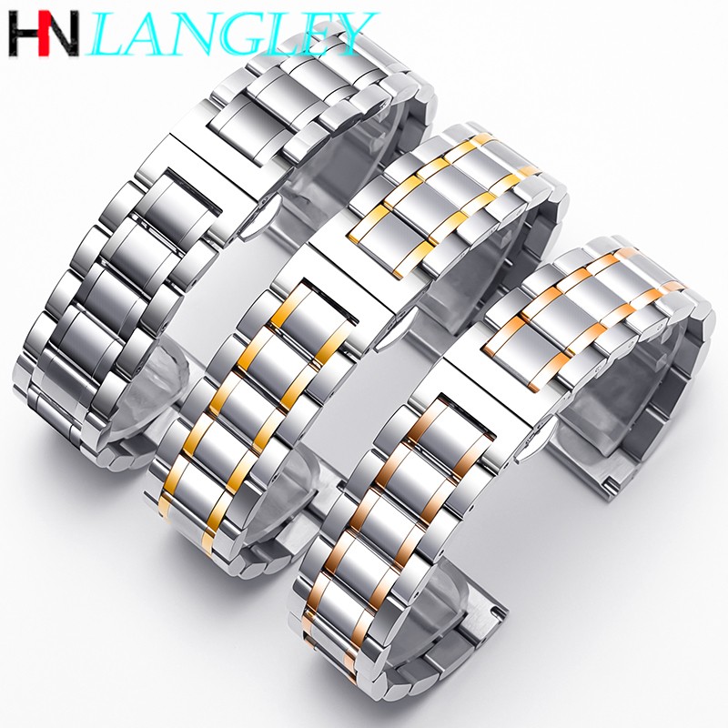 Watch band for Longines Watchband Stainless Steel Bracelet Original Master Crescent 12/13/14/15/16/17/18/19/20/21/22mm strap