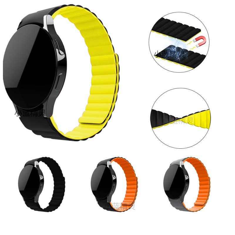 Silicone Magnetic Watchband For Samsung Galaxy Watch 4 Classic 46mm 42mm/Watch4 44mm 40mm Soft Strap Wristbands Bracelet Band @@