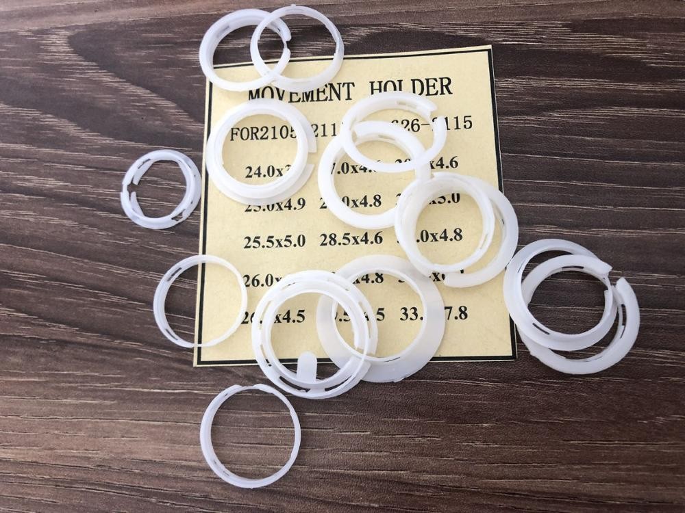 15 Miyota Movement Spacer Rings 10.5 Legging 23.3mm Assorted Sizes Plastic Repair