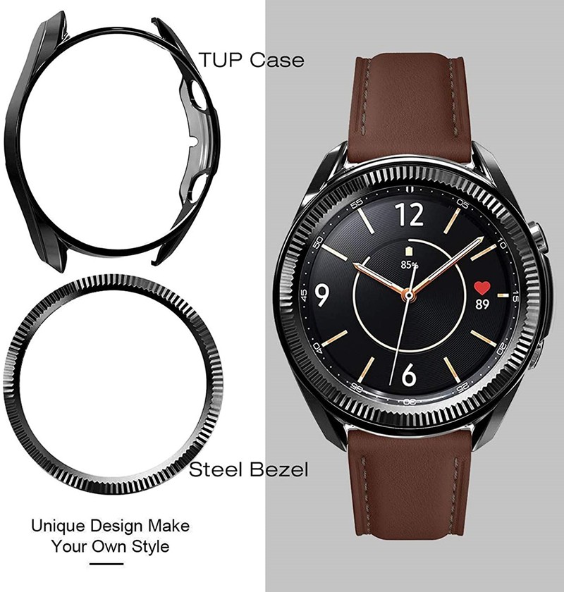Metal Bezel For Samsung Galaxy Watch 4 Classic 46mm 42mm Adhesive Anti-scratch Protector For Galaxy Watch 3 45mm 41mm